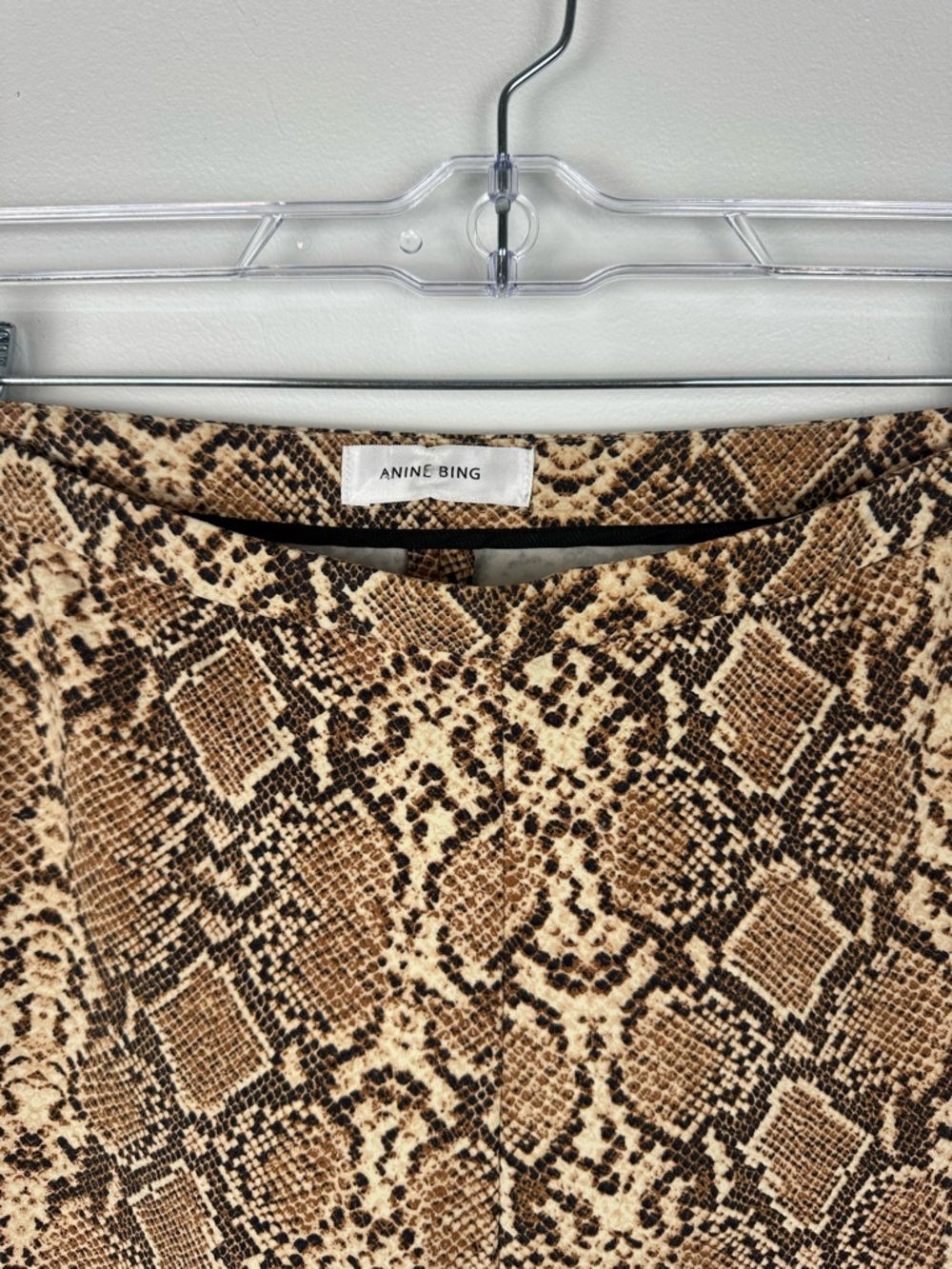 Anine Bing Phyton Printed Cigarette‎ Split Cuff Pants Women’s Sz S - Picture 4 of 10